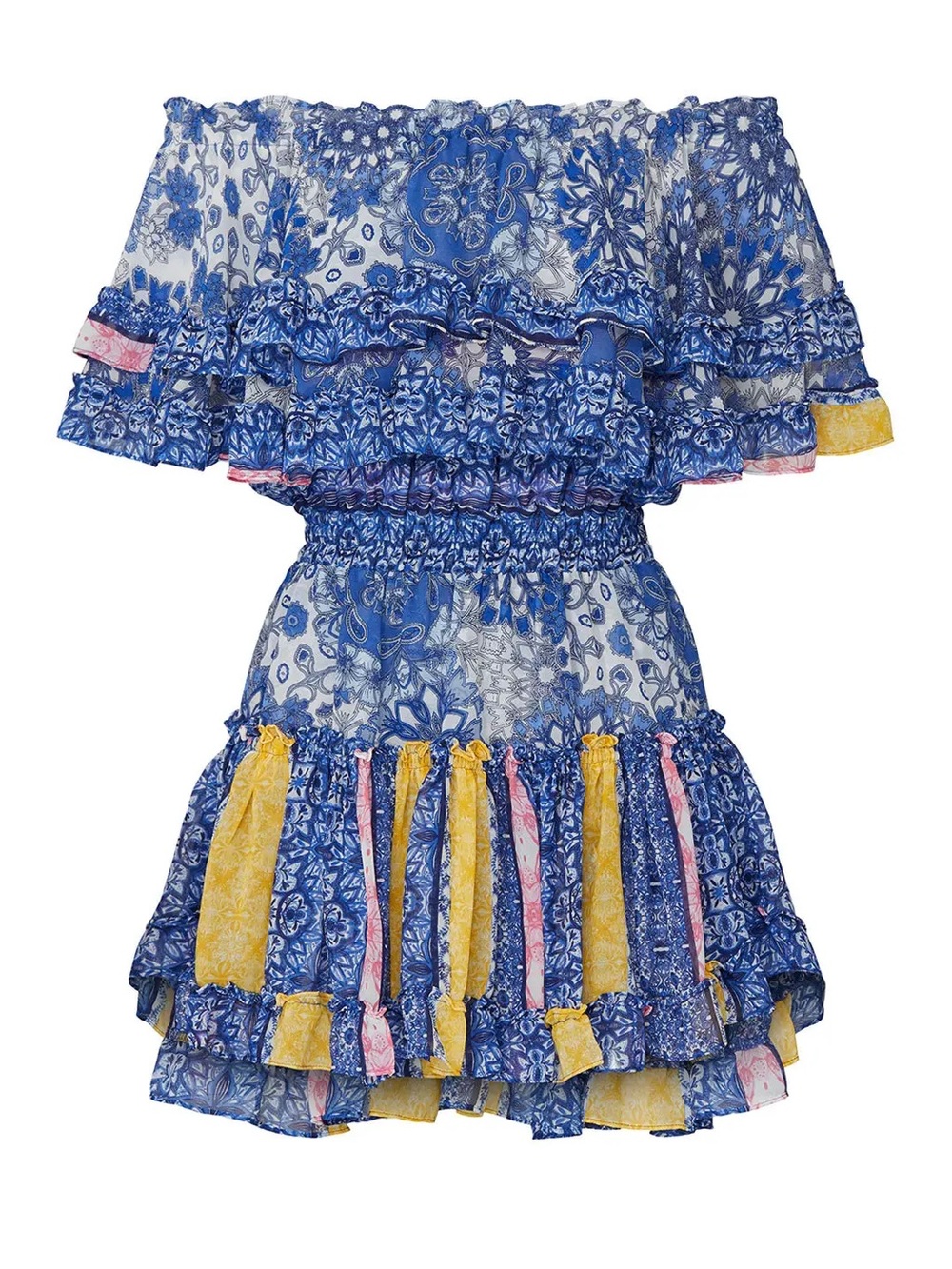 Misa Luella Off-Shoulder Ruffled Mini Dress size Small